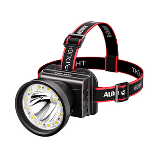 奥克斯头灯头戴式强光充电长续航大泛光超亮2026新款夜爬登山专用