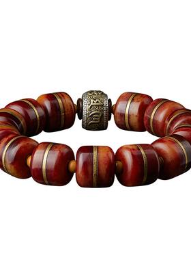 牛骨手串男藏式文玩佛珠古玩念珠