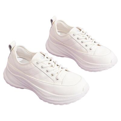 星期六大码41到43厚底小白鞋女2025新款秋休闲运动板鞋增高面包鞋