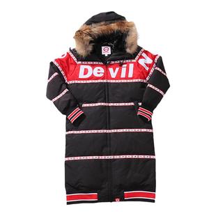 DEVIL NUT潮牌恶魔无性别情侣重磅保暖宽松休闲拼接长裤羽绒服ASV