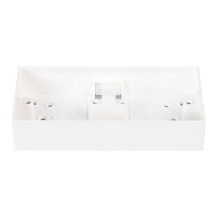 86双联盒连体明底盒二三四位明装底盒联排接线PVC阻燃开关插座盒