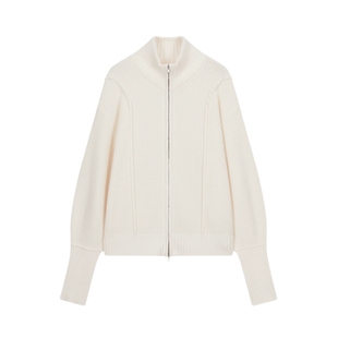 SLY 2025夏季新品简约通勤风纯色立领针织开衫外套030ISZ70-0161