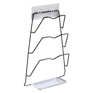 304不锈钢锅盖架厨房免打孔壁挂式置物架多层锅盖架子收纳架加厚