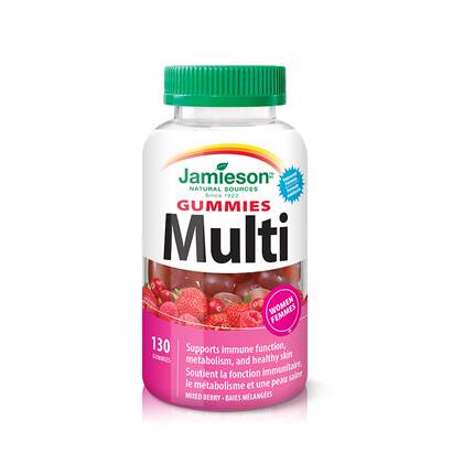 Jamieson健美生女士复合维生素abc软糖 综合B族补钙B12软糖130粒