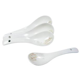 陶瓷小勺子家用10只装小号汤勺子组合汤匙饭勺小调羹微波炉景德镇