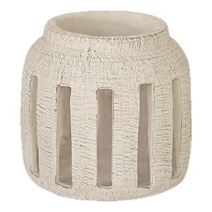 栗石侘寂风镂空艺术陶瓷花器插花酒店民宿户外装饰放蜡烛风灯摆件