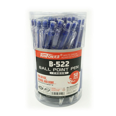 包邮天丰522圆珠笔50原子笔办公