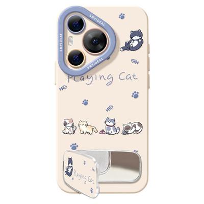 适用华为Pura80手机壳女款p70pro保护套新款ultra硅胶防摔50pro全包p40高级60pro+好看p80可爱猫咪art软外壳