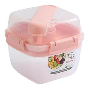 蔬菜沙拉便当盒可微波炉轻食减脂便携大容量保鲜盒野餐盒沙拉盒杯