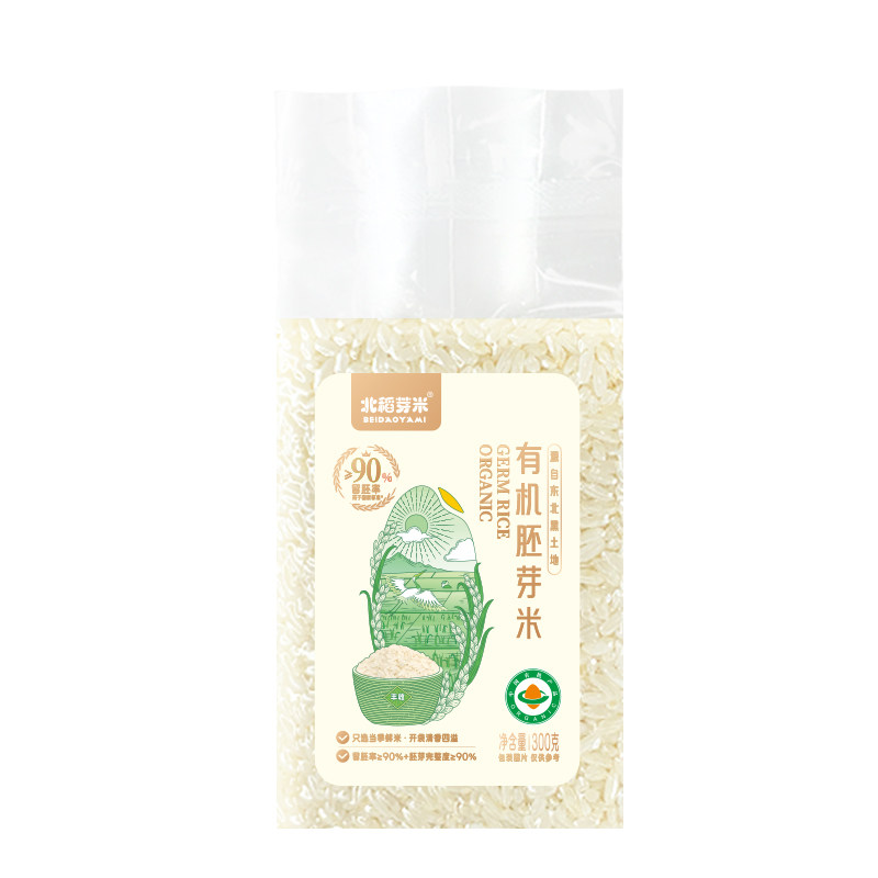 北稻芽米有机胚芽米300g长粒煮粥蒸饭米糊营养米宝宝食谱谷物杂粮