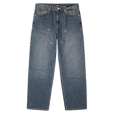 【张凌赫代言】Lee25冬新EasyRider761宽松阔腿深蓝色男牛仔裤潮