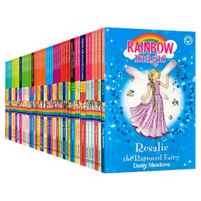 彩虹魔法仙子52册礼盒装全套 英文原版 A Year of Rainbow Magic Boxed Collection1- 52 儿童英语插图章节桥梁书6-12岁图画故事书