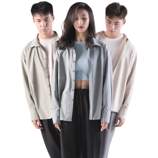 柏屋赵磊IND系列长袖衬衫男女舞蹈练功服宽松飘逸舞蹈服121102001