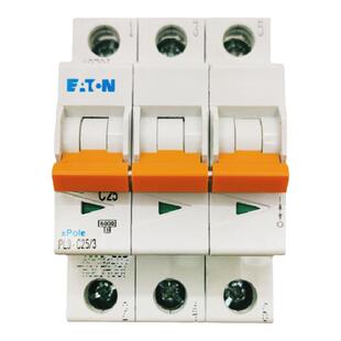 EATON/伊顿穆勒微型断路器PL9-C25/3（3P,25A）空气开关 原装正品