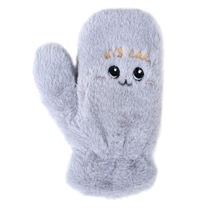 卡通男宝宝小孩中儿童学生可爱全指加绒加厚保暖防寒手套女冬季