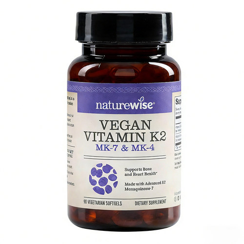 美国直邮 Naturewise成人铂金瓶复合维生素k2胶囊90粒MK4/MK7进口