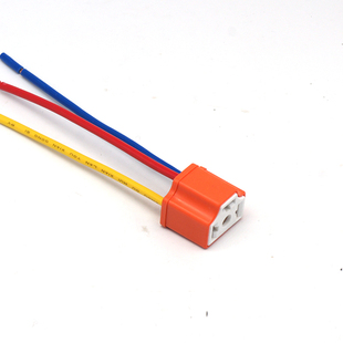 汽车通用型继电器插座车用H4大灯闪光器三插座3P闪光继电器链接座