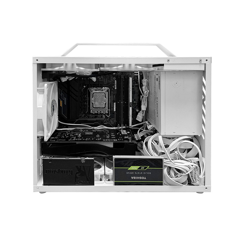 便携式MATX机箱桌面出差全高显卡SFX/ATX电源亚克力侧透电脑主机