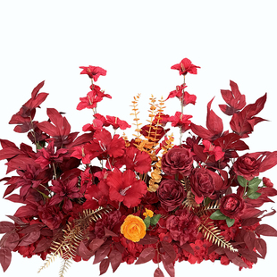 婚庆仿真花周岁布置订婚花艺摆件婚礼地排花假花装饰迎宾花路引花