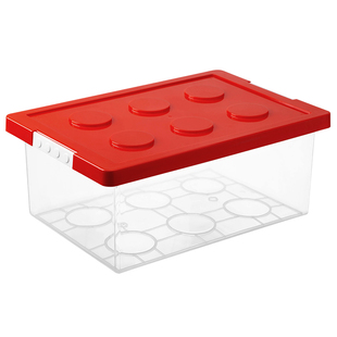 霜山带盖玩具收纳盒透明储物盒家用杂物收纳箱绘本书籍零食整理箱