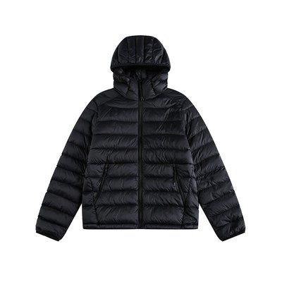 白鸭绒排骨羽绒服保暖连帽外套