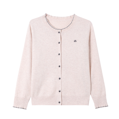 恒源祥纯羊毛中老年女开衫春秋款