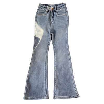 洋气~小个子加绒加厚微喇牛仔裤