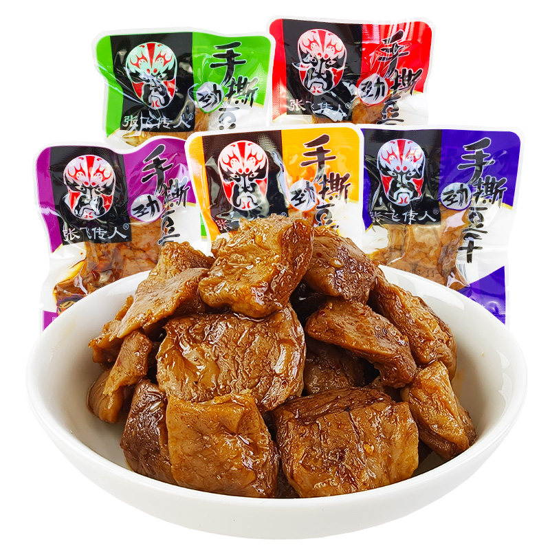 张飞传人手撕豆干劲道素肉口感