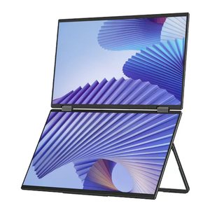 双屏便携显示器14寸笔记本扩展炒股15.6寸办公折叠18.5寸副屏多屏