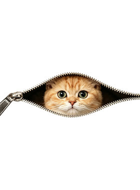 猫狗拉链3D立体创意划痕遮挡车贴