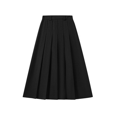 黑色西装通勤长款半身裙女a字裙
