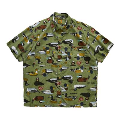 HUMANMADE满印鸭子复古短袖衬衫
