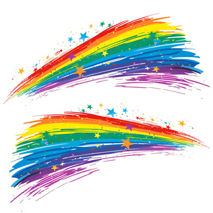 汽车划痕贴纸电动摩托贴个性星星彩车身刮痕遮挡装饰贴遮盖汽车贴