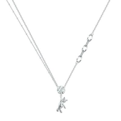 洞天TONETALE跳舞熊项链轻奢原创双层守护少女情人节新款卫衣饰品