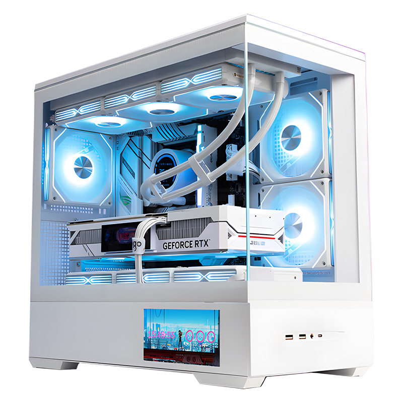 【免费试用】台式电脑全套整机酷睿14代i7/RTX4070/3070TI电竞独显海景房游戏办公渲染主机高配水冷全新组装