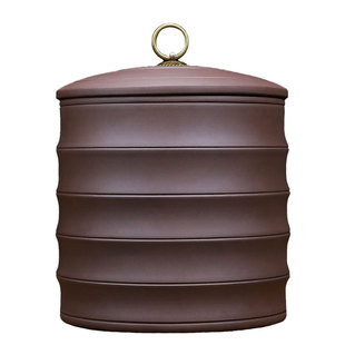 宜兴紫砂茶叶罐大号七子饼罐普洱茶缸陶瓷密封醒茶罐防潮普洱茶具