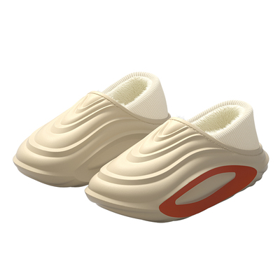 鲨际简约棉拖鞋包跟保暖外穿防水