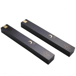 黑檀木镶铜镇纸紫光檀书镇镇尺红木木镇子文房四宝书法用品礼盒装