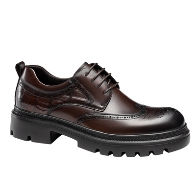 奥康 男鞋2025春季布洛克皮鞋轻商务日常百搭鞋子男鞋系带皮鞋