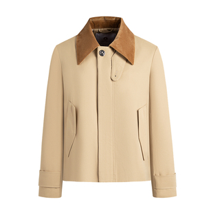 Navigare意大利小帆船巴恩风短款风衣女2026春季新款纯棉翻领外套