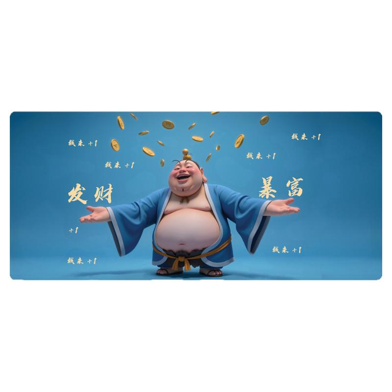 哪吒鼠标垫子超大号电脑桌垫加厚可爱锁边办公家用定制游戏