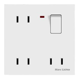 86型暗装六孔插座二插四孔六位10A开关可控灯大间距家用通用插座