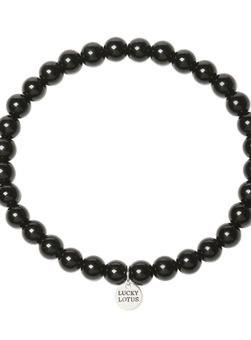 黑碧玺天然简约风高能量包邮手链