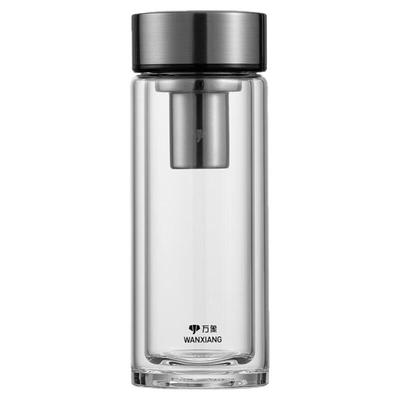 万象双层玻璃杯男士茶杯办公礼盒