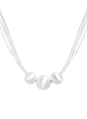 BZV金属圆球拉丝简约项链