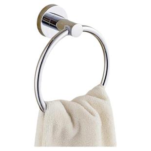 毛巾环圆形挂环免打孔毛巾架浴室不锈钢轻奢挂圈置物架子挂杆壁挂