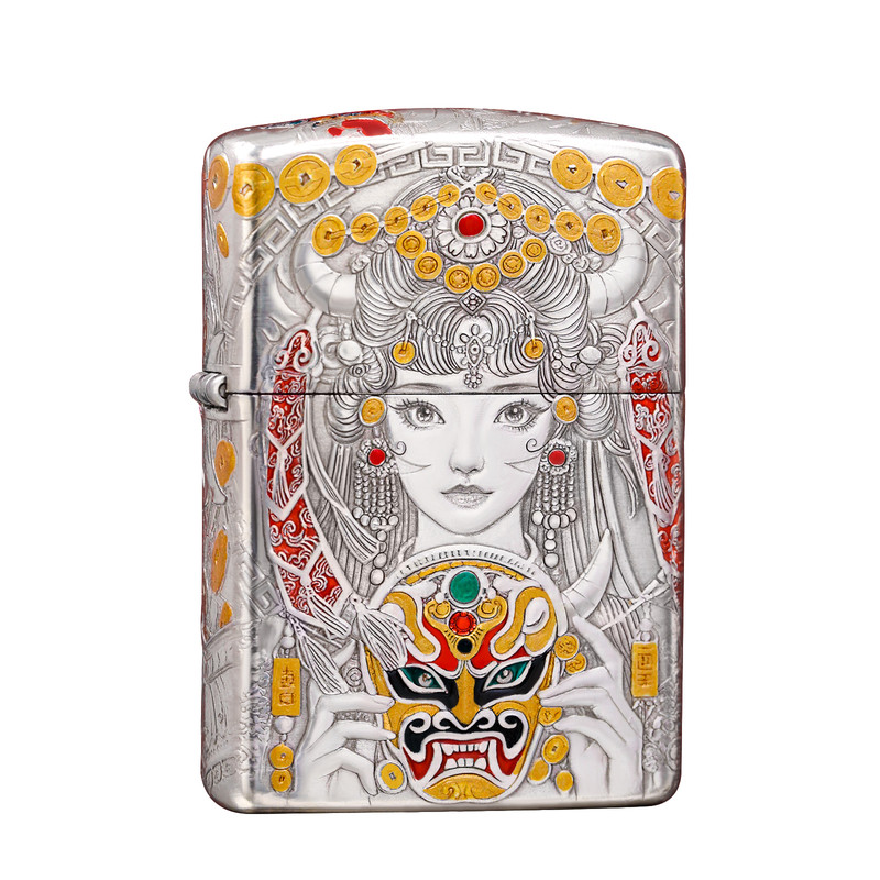 Zippo扎基拉姆镀银珐琅彩送礼