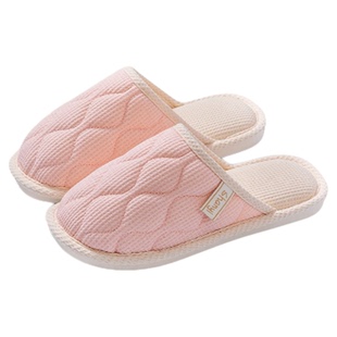 高端女士拖鞋布艺包头卧室静音木地板软底防滑布底纯棉布拖鞋春天