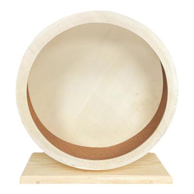 加大号龙猫玩具静音木质板跑轮