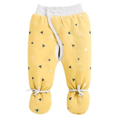 新生儿加厚冬季夹棉魔术贴保暖裤